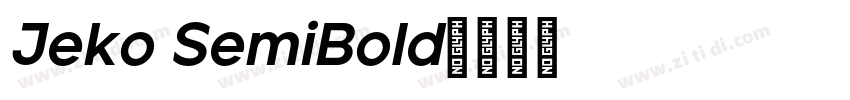 Jeko SemiBold字体转换